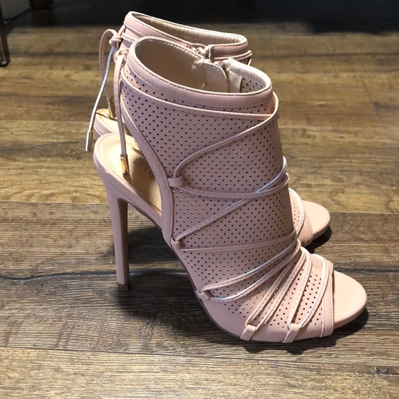 Liliana Shoes - Liliana blush peep toe bootie